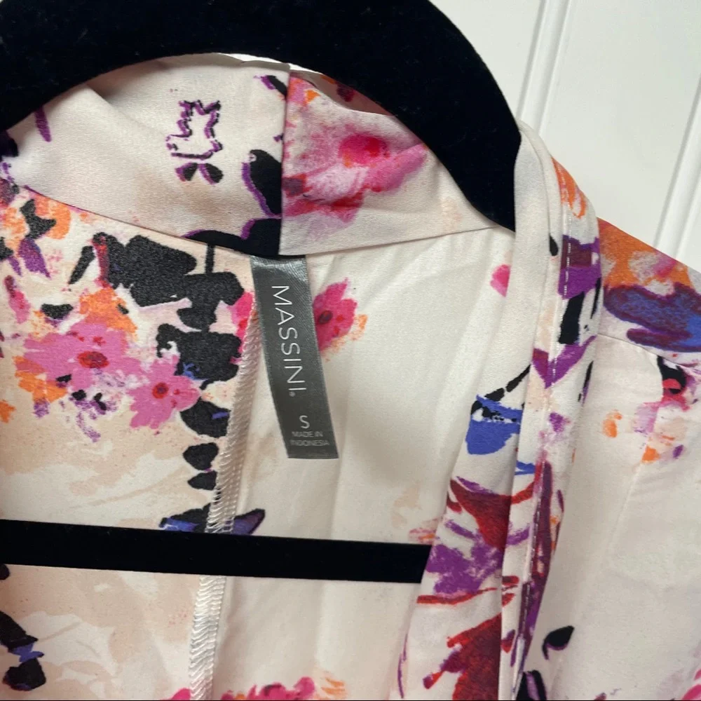 Massini Open Front Floral Blazer Size Small